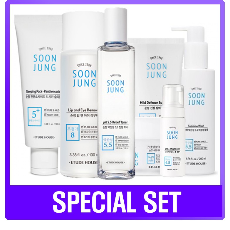 etude-house-soonjung-set-sleeping-pack-intensivecream-cicabalm-emulsion-femininewash-whip-cleanser-all-in-one-gel-sun-cream-toner-remover-foam-cleanser-barrier-cream