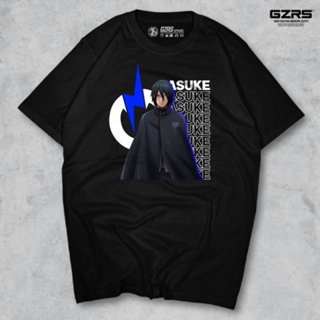 เสื้อยืด ลาย Gzrs Sasuke Vibes สีดํา