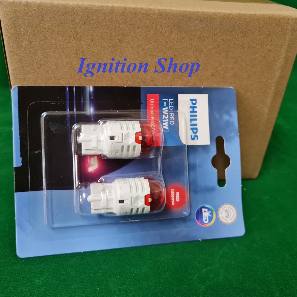 ไฟท้าย-ไฟเบรค-1จุด-led-philips-ultinon-pro3000-si-w21w-หลอดไฟสัญญาณสำหรับรถยนต์-11065u30rb2