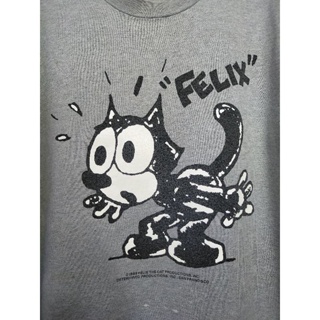 เสื้อยืด มือสอง วินเทจ ตอกปี 1988 ลายการ์ตูน Felix ตะเข็บเดี่ยวบน-ล่าง อก 42 ยาว 27