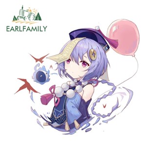 Earlfamily สติกเกอร์ไวนิล ลายการ์ตูนอนิเมะ Genshin 13 ซม. x 12 ซม. สําหรับติดตกแต่งกระจกรถยนต์ รถจักรยานยนต์