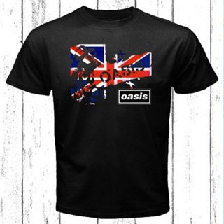 Oasis British logo mens black T-shirt