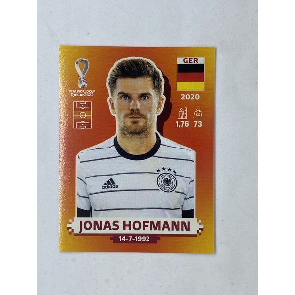 jonas-hofmann-สติ๊กเกอร์สะสม-ฟุตบอลโลก-world-cup-2022-germany-ของสะสมทีมฟุตบอล-เยอรมัน-เยอรมนี