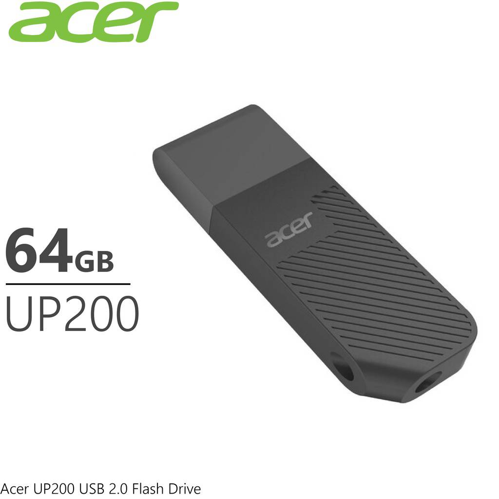 Flash Drive แฟลชไดร์ฟ Acer UP200 64GB USB 2.0 รับประกัน 1 ปี. | Shopee ...