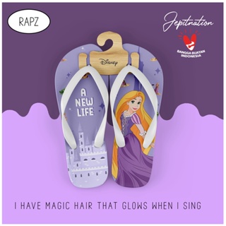 [Flip Flops] Rapunzel disney รองเท้าแตะลําลอง ฟองน้ํา ไม่ใช่ยาง เหมาะกับเดินชายหาด สไตล์เจ้าหญิง สําหรับผู้ใหญ่ ผู้หญิง