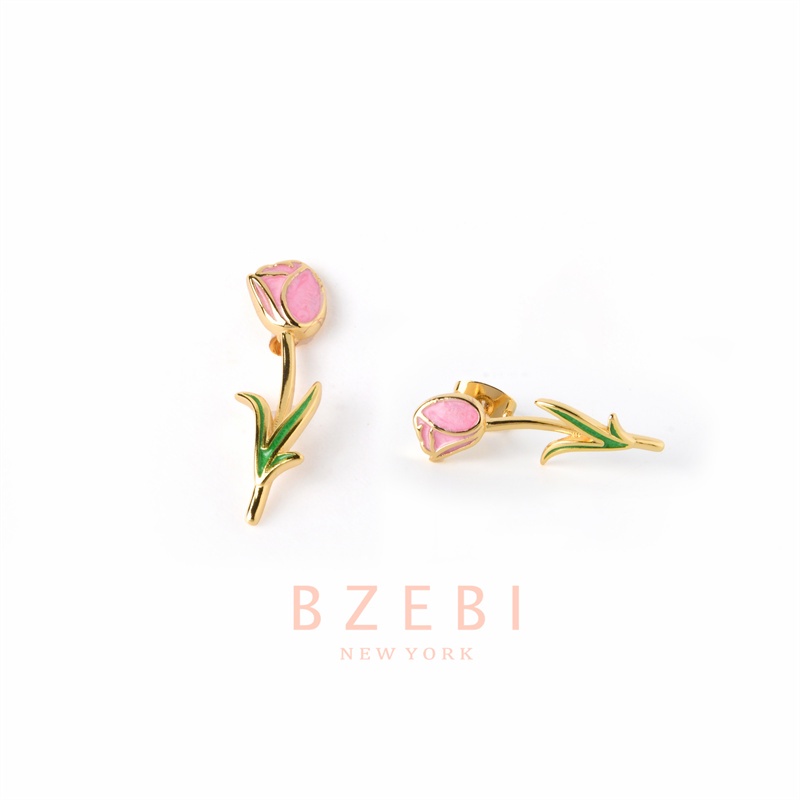 bzebi-ต่างหูแฟชั่น-ห่วง-เกาหลี-ทอง-ผู้หญิง-อารมณ์-ประณีต-เล็ก-เครื่องประดับ-รูปดอกทิวลิป-สไตล์เกาหลี-18k-สําหรับผู้หญิง-931e