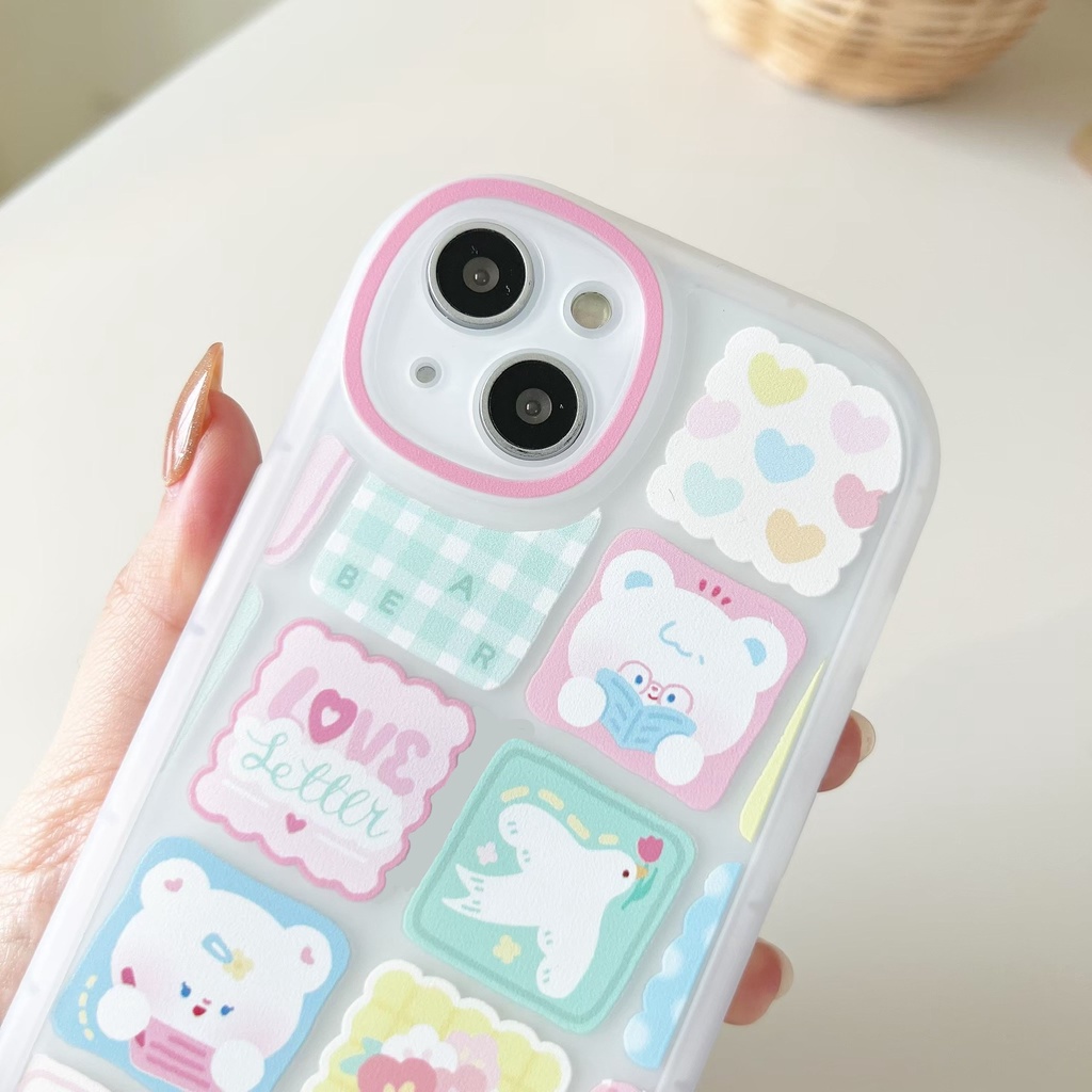 เคสลายการ์ตูน-เคสมือถือ-เคสโทรศัพท์-ตารางการ์ตูนพาสเทล