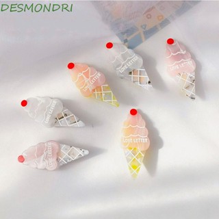 Desmondri ไอศกรีม กิ๊บติดผม ดีไซน์ชนกลุ่มน้อย สร้างสรรค์ คลิปหน้าม้า กรดอะซิติก อารมณ์ เรขาคณิต กิ๊บติดผม ผู้หญิง เครื่องประดับผม