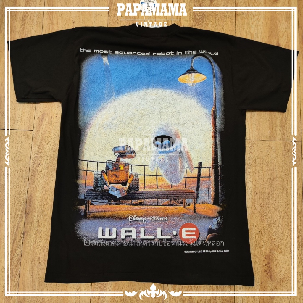 wall-e-วอลล์-อี-หุ่นจิ๋วหัวใจเกินร้อย-the-legendary-animetion-movie-เสื้อหนัง-เสื้อวินเทจ-papamama-vintage-shirt