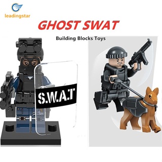 Leadingstar บล็อกตัวต่อเลโก้ รูปตํารวจ Ghost SWAT ขนาดเล็ก ของเล่นสําหรับเด็ก