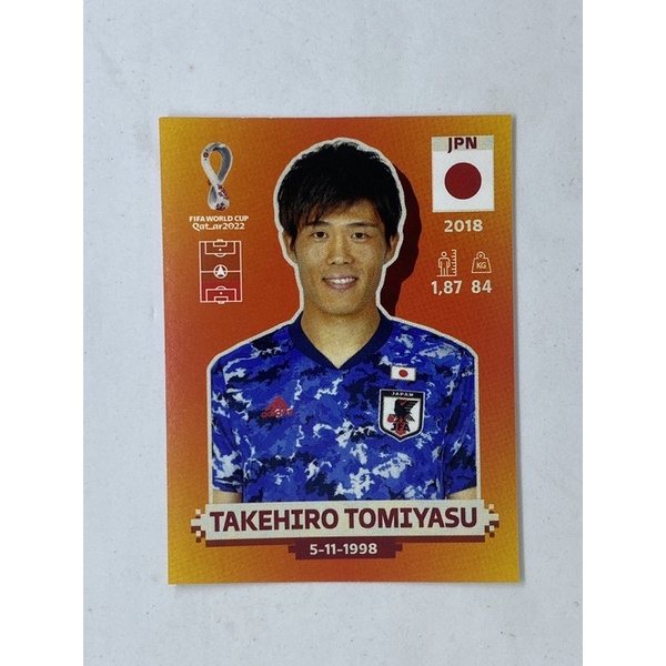 tomiyasu-minamino-สติ๊กเกอร์สะสม-ฟุตบอลโลก-worldcup-2022-japan-ของสะสมทีมฟุตบอล-นักเตะ-ญี่ปุ่น