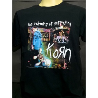 เสื้อยืดเสื้อวงนำเข้า Korn The Serenity of Suffering Nu Metal Limp Bizkit Papa Roach P.O.D. Linkin Park Style Vinta_53