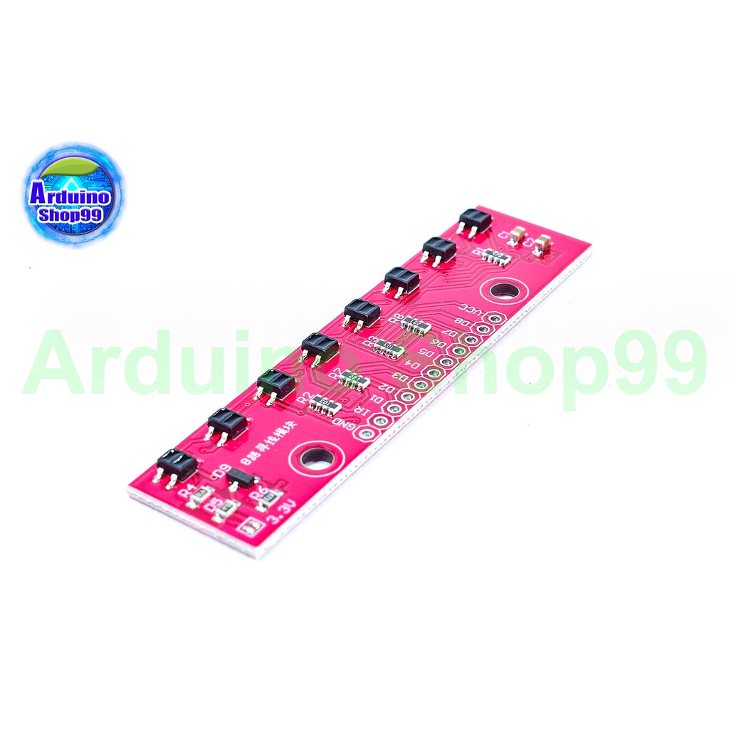 เซ็นเซอร์ตรวจจับขาว-ดำ 8 ช่อง 8-way tracing module sensor | Shopee Thailand