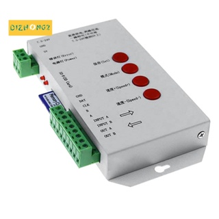 ตัวควบคุมไฟ RGB LED T1000S การ์ด SD 2048 พิกเซล สําหรับ WS2801 WS2811 WS2812B SK6812 LPD6803 DC5-24V