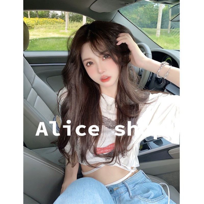 alice-สินค้ามาใหม่-เสื้อครอปแฟชัน-เกาหลี-น่ารัก-เซ็กซี่-เสื้อครอปแขนสั้น-ทันสมัย-korean-style-ทันสมัย-คุณภาพสูง-a29j0c3-36z230909