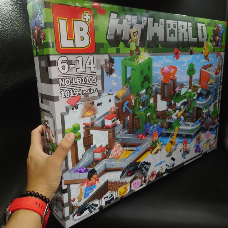 เลโก้-my-world-minecraft-lb1105-ชุดอาณาจักรรางลูกแก้ว-จำนวน-1-019-ชิ้น-ใหญ่มากๆๆ-เล่นสนุก-งานสวยมากๆ-พร้อมส่ง-ราคาถูก