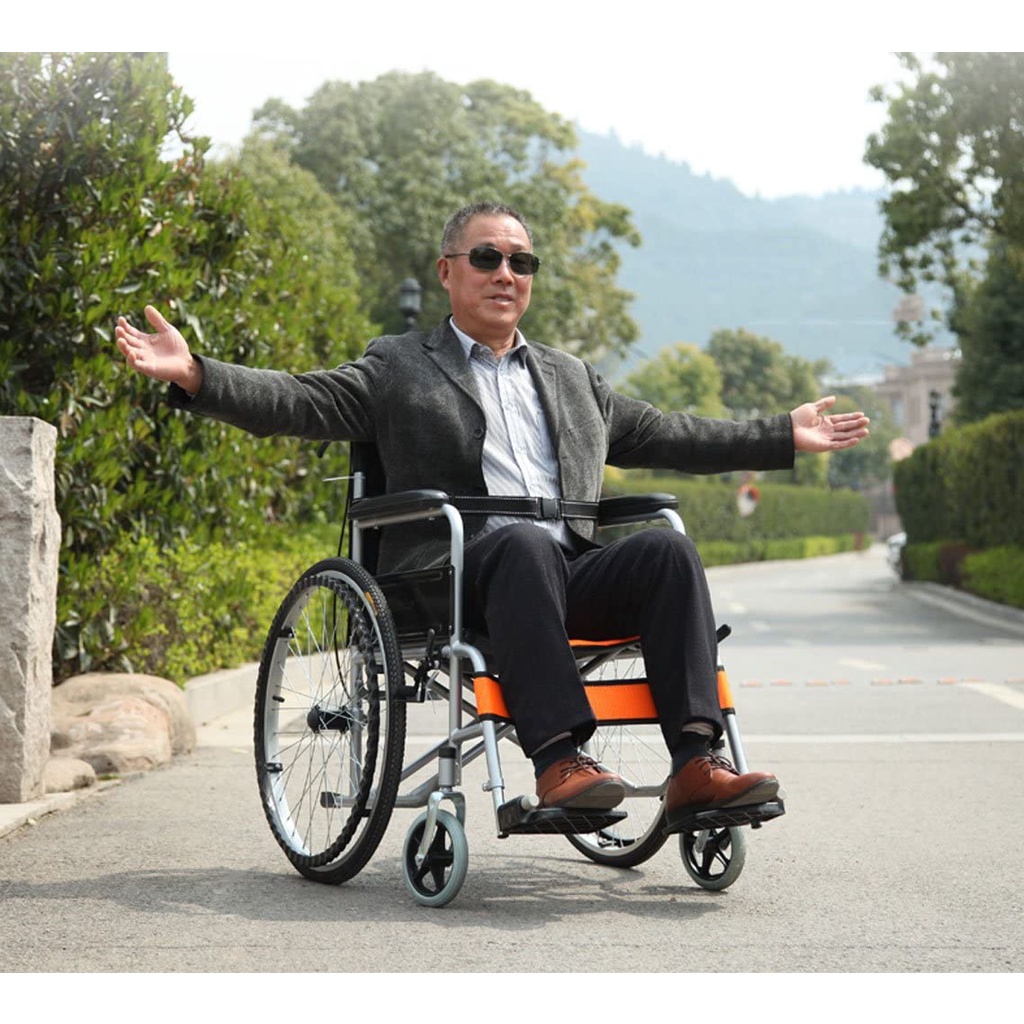 รับประกัน-2-ปี-เก้าอี้รถเข็น-วีลแชร์พับได้-wheelchair-รถเข็นผู้ป่วย-พกพาสะดวก-เหมาะสำหรับผู้สูงอายุ-ผู้ป่วย-คนพิการ-tra