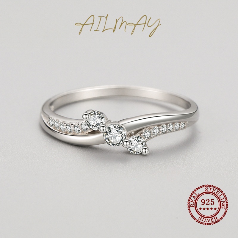 ailmay-แหวนเงินแท้-925-รูปคลื่น-คุณภาพสูง-เครื่องประดับ-สําหรับผู้หญิง-งานแต่งงาน-หมั้น