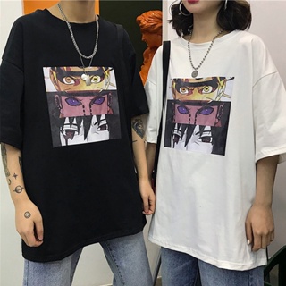 FL พร​้​อ​มส่ง เสื้อยืดลายการ์ตูน เสื้อผ้าแฟชั่นผู้ชาย Naruto Hip Hop Tee Couple T-Shirt 5806#_07