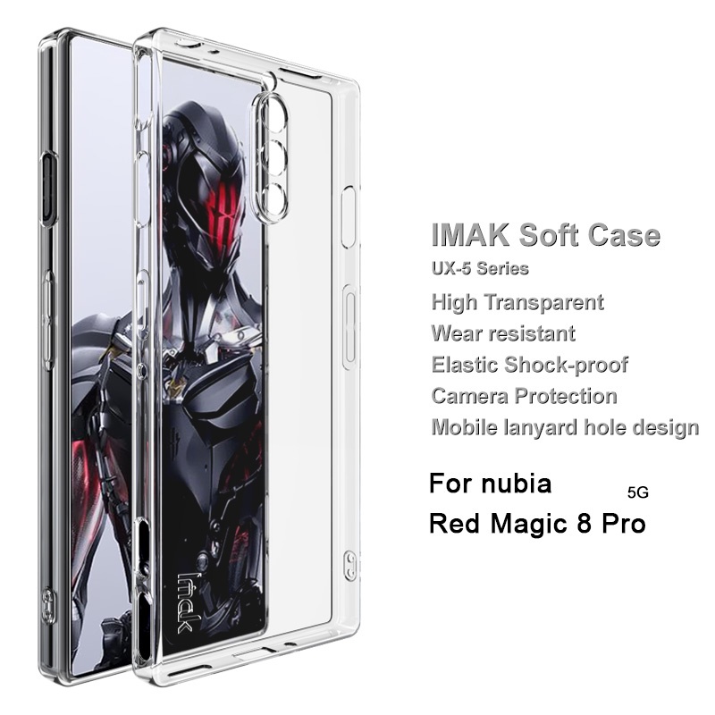 ZTE Original Imakปลอก ZTE Nubia Red Magic 8 Pro Plus 5G โปร่งใสนุ่มTPU ...