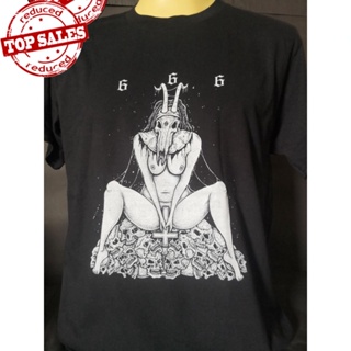 เสื้อวงนำเข้า Nun 666 Satanic Evil Devil Rap Hiphop Mc Gothic Fashion Style Vitage T-Shirt Gildan_57