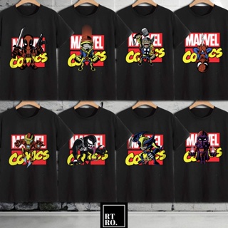 MARVEL Comics T-Shirt Superhero Graphic shirt Black Tee Retro / Shirt Unisex Bootleg Trend Fashion_05