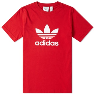 Red Adidas Logo Ink Plastisol Cotton 24s Tshirt M L for Men_05