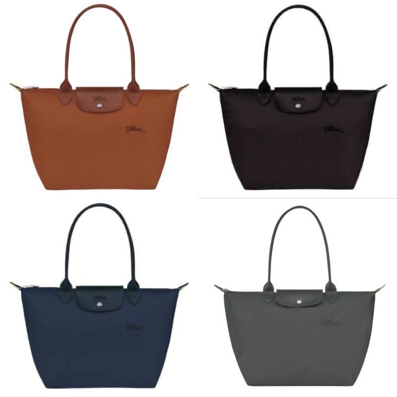 สด-ผ่อน-le-pliage-green-กระเป๋า-longchamp-size-s-long-หูยาว-สีดำ-ปักม้า