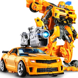 ของเล่นหุ่นยนต์รถยนต์ Transformers Transformer Optimus Prime bumblebee อัลลอย เสริมการเรียนรู้เด็ก QWBJ