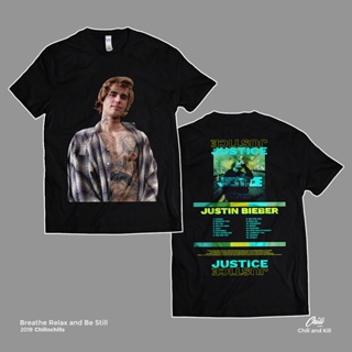 เสื้อยืดพิมพ์ลาย คอลูกเรือเสื้อยืดคอกลมFacebox TEE - JUSTIN BIEBER เสื้อยืดผ้าฝ้ายแท้