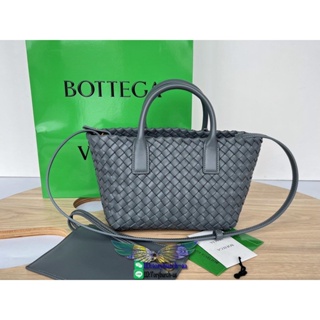 BV ladies mini cabat braided basket handbag sling shoulder open shopper tote handbag