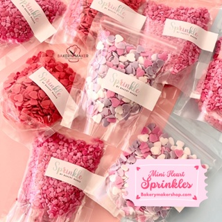 Sprinkle น้ำตาล ตกแต่งขนม ทานได้ ถุง 50 กรัม ธีมวาเลนไทน์ Valentine เม็ดน้ำตาล ตกแต่งเค้ก คัพเค้ก ทานได้