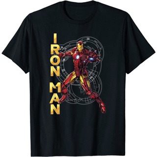 เสื้อยืด Marvel Avengers Assemble Iron Man Tech Graphic T-Shirt Tops_07