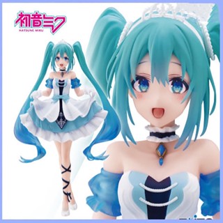 โมเดลฟิกเกอร์ Pvc รูปปั้นอนิเมะ Miku Kawaii Virtual Singer Cinderella Hatsune Miku ขนาด 20 ซม. ของเล่นสะสม สําหรับเด็ก