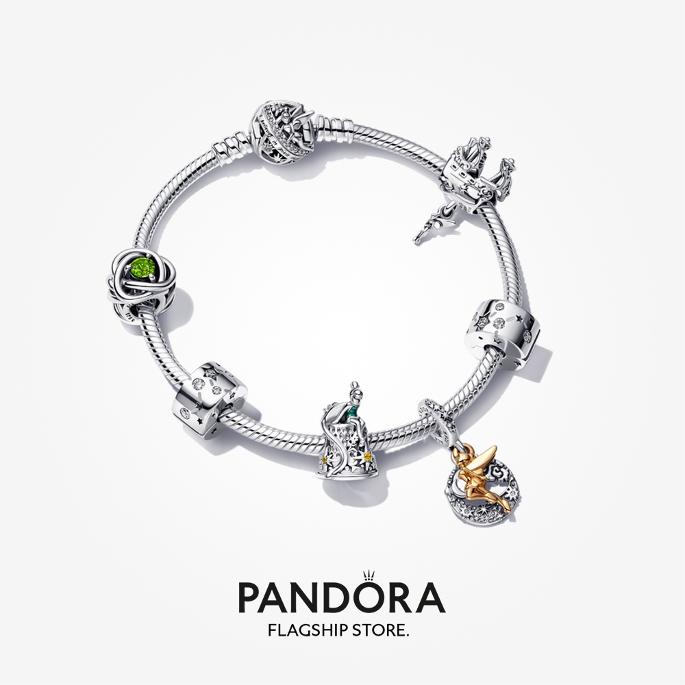 pandora-จี้กระดิ่งทิงเกอร์-ชุบทอง-14k-ลายดิสนีย์-ของขวัญวันหยุด-สําหรับผู้หญิง-p804