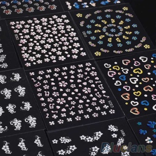 【AG】30 Sheets Mixed Floral Nail Stickers Decals DIY Design Accessories
