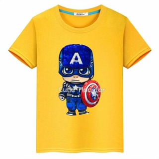 เสื้อยืด Captain america สีเหลือง มีไฟกระพริบ_11