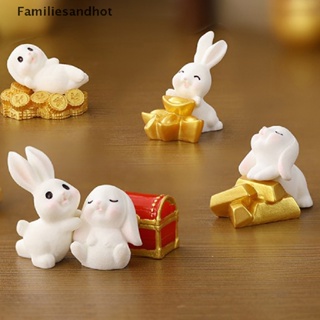 Familiesandhot&gt; ฟิกเกอร์กระต่ายปีใหม่ น่ารัก เครื่องประดับภูมิทัศน์ขนาดเล็ก สําหรับตกแต่งบ้าน 2023