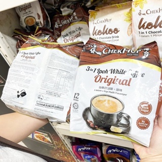 🔥🔥🔥  ️️กาแฟ Chekhup ipoh white coffee 3in1 40G. * 12 ซอง ( 480 G. )  รสออริจินัล มี 12 ซองใหญ่ กาแฟขาวจากมาเลเชีย