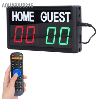 Aquarius316 LED Electronic Score Board บาสเกตบอลฟุตบอลเกม Scoreboard รีโมทคอนโทรล US Plug 100‑240V