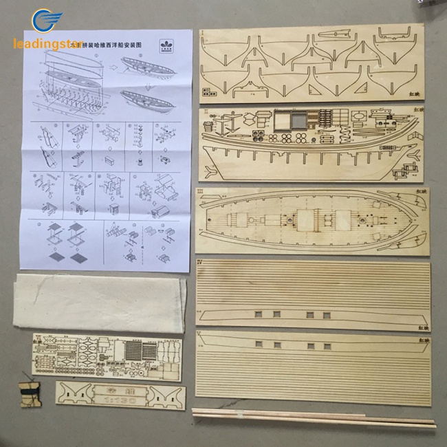 leadingstar-ชุดประกอบโมเดลเรือใบไม้-diy-ของเล่นสําหรับเด็ก