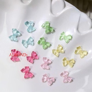 Alisond1 จี้โบว์เจลลี่ 3D แฟชั่น สําหรับตกแต่งเล็บ DIY