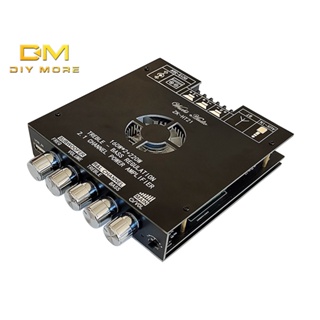 DIYMORE ZK-HT21/TB21 AUX Bluetooth 5.0 USB TDA7498E 2.1-channel stereo power amplifier board พร้อมพัดลมระบายความร้อนในตัว