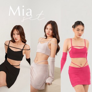 Amavi.bkk | MIA set เซ็ทสายเดี่ยวมีปลอกแขน+กระโปรง