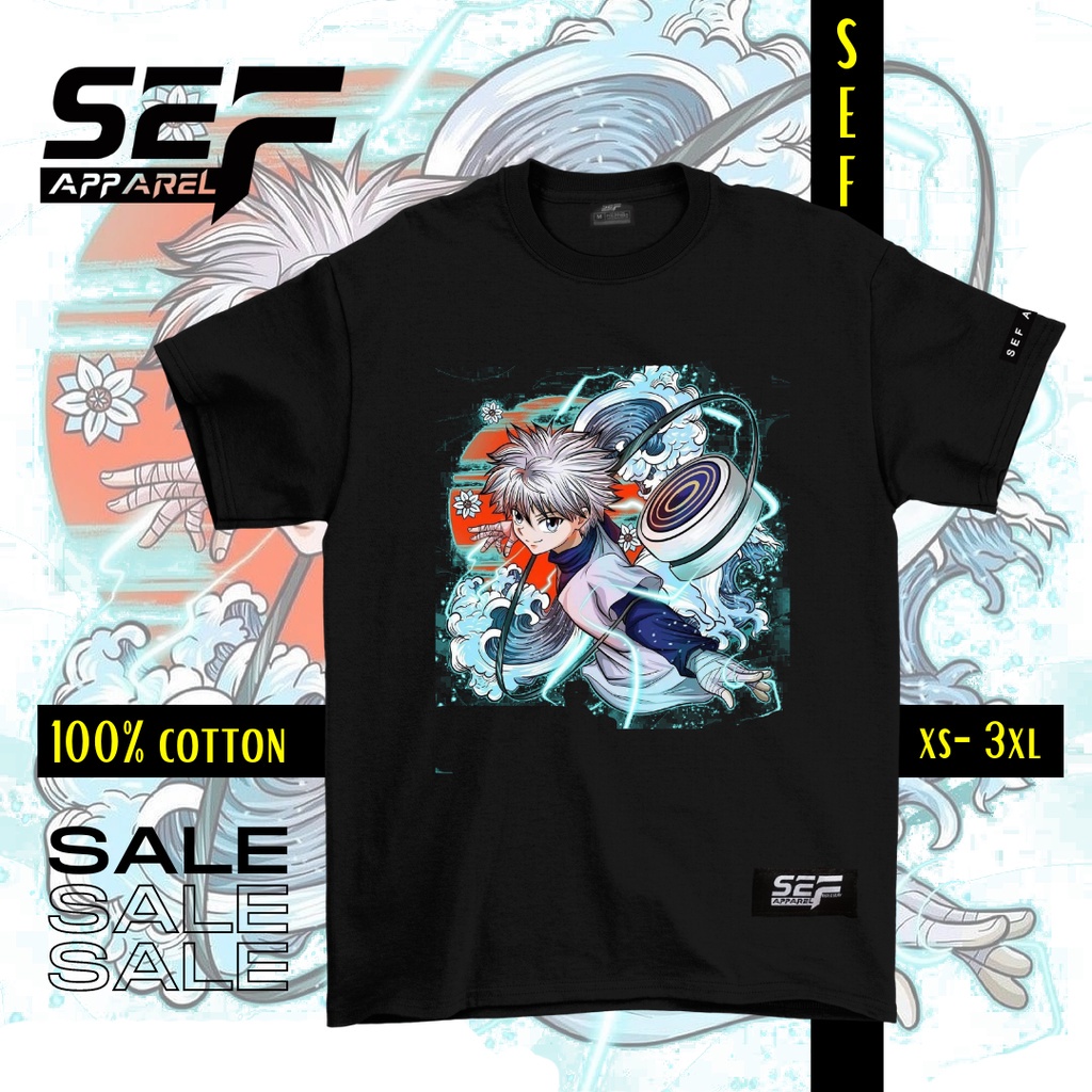 เสื้อยืดsef-apparel-anime-series-t-shirt-unisex-killua-05