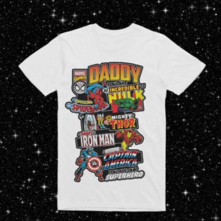 Avengers Fathers Day Daddy Marvel Gift Idea Thor Ironman Hulk BMT638 Tee  High quality Brand T shirt Casual Short s_05
