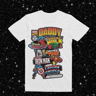 Avengers Fathers Day Daddy Marvel Gift Idea Thor Ironman Hulk BMT638 Tee  High quality Brand T shirt Casual Short s_05