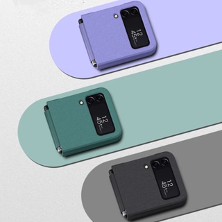 Luxury Folding Case For Samsung Galaxy Z Flip 4 Flip3 5G Luxury Matte Phone Case Full Protection Cover