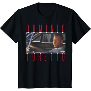 เสื้อยืดลำลองเสื้อยืด ผ้าฝ้าย พิมพ์ลาย Fast &amp; Furious Dominic Toretto Photo Word Stack สําหรับผู้ชายS to4XL_11