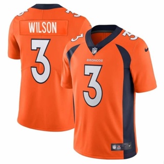 เสื้อกีฬารักบี้ ลายทีม Rugby NFL Denver Broncos เสื้อกีฬาแขนสั้น ลายทีม Russell Wilson 3 ชุด